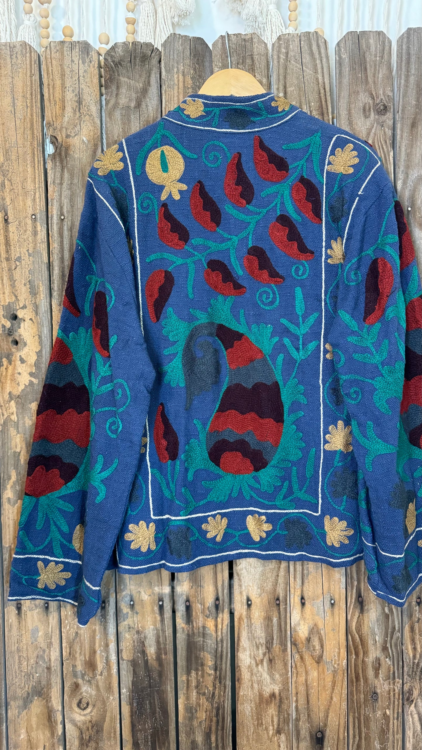 Embroidered Artisan Coat 008 (Navy)