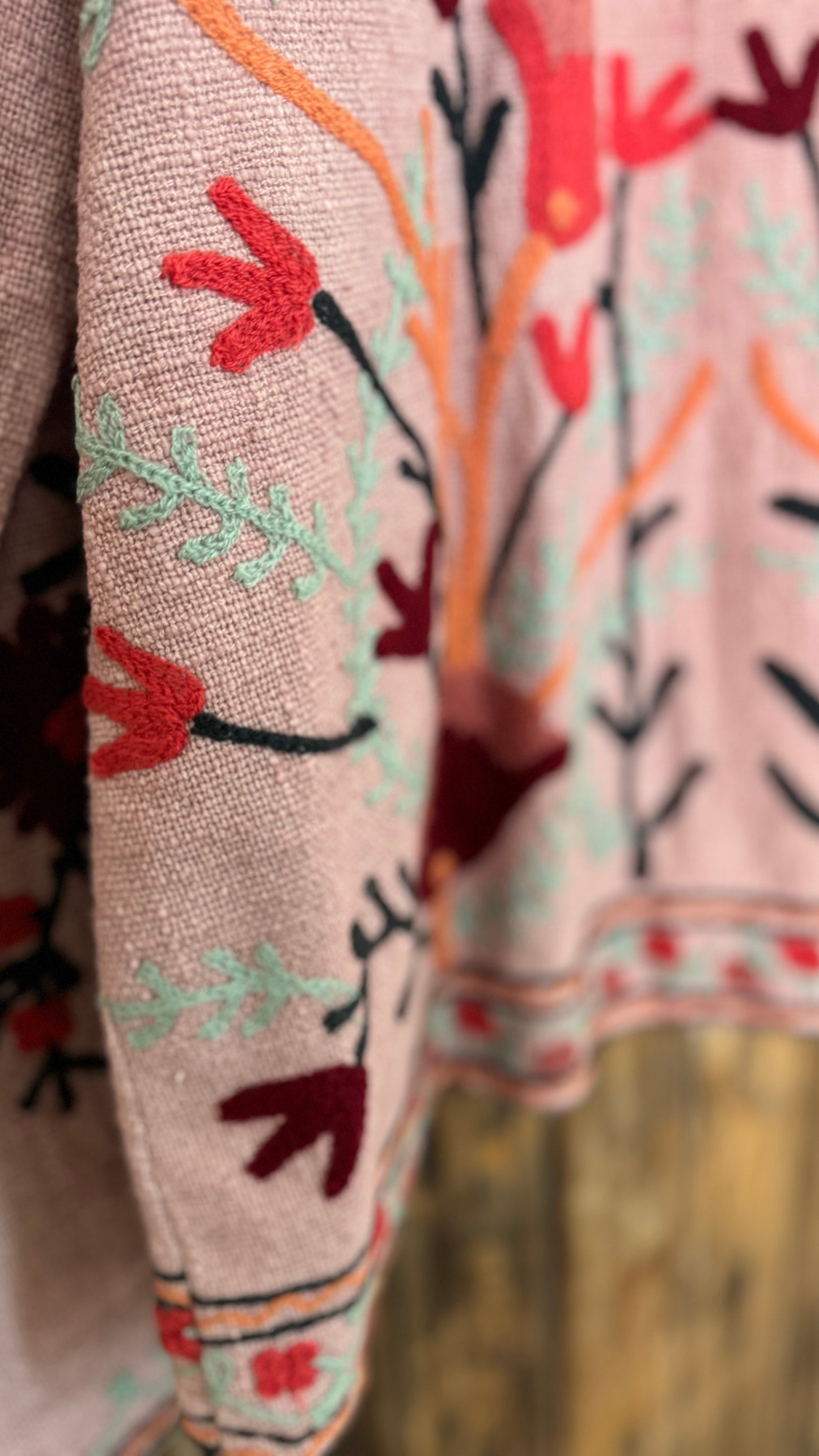 Embroidered Artisan Coat 004 (Blush)