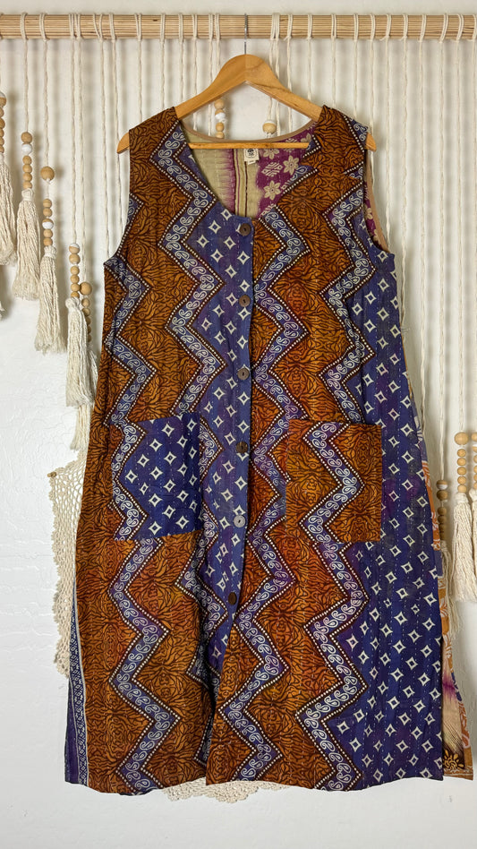 Kantha Tunic Duster Dress 001 M/L