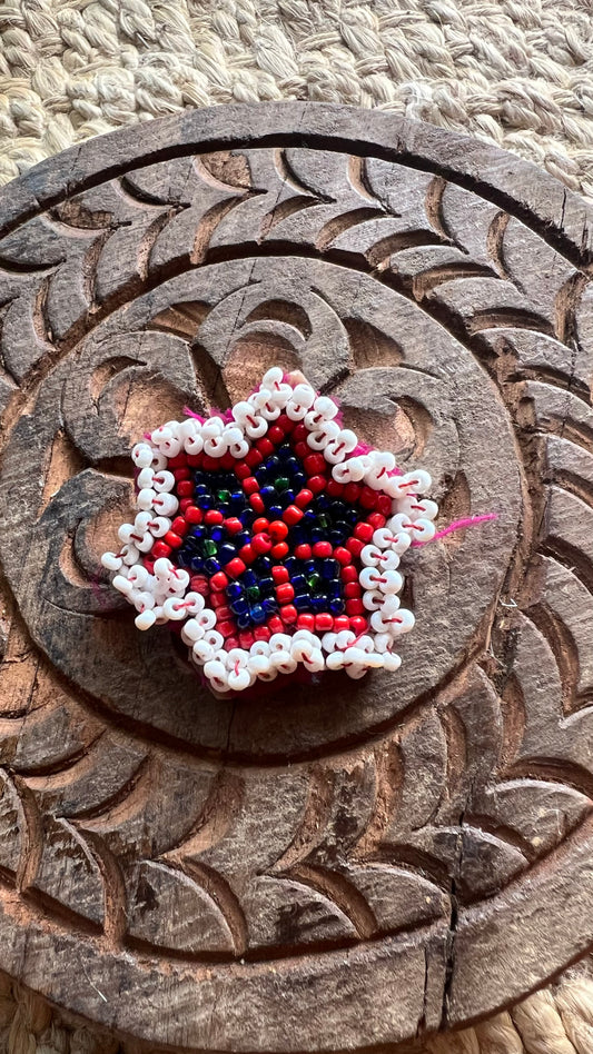 Vintage Beaded Afghani Brooch 019