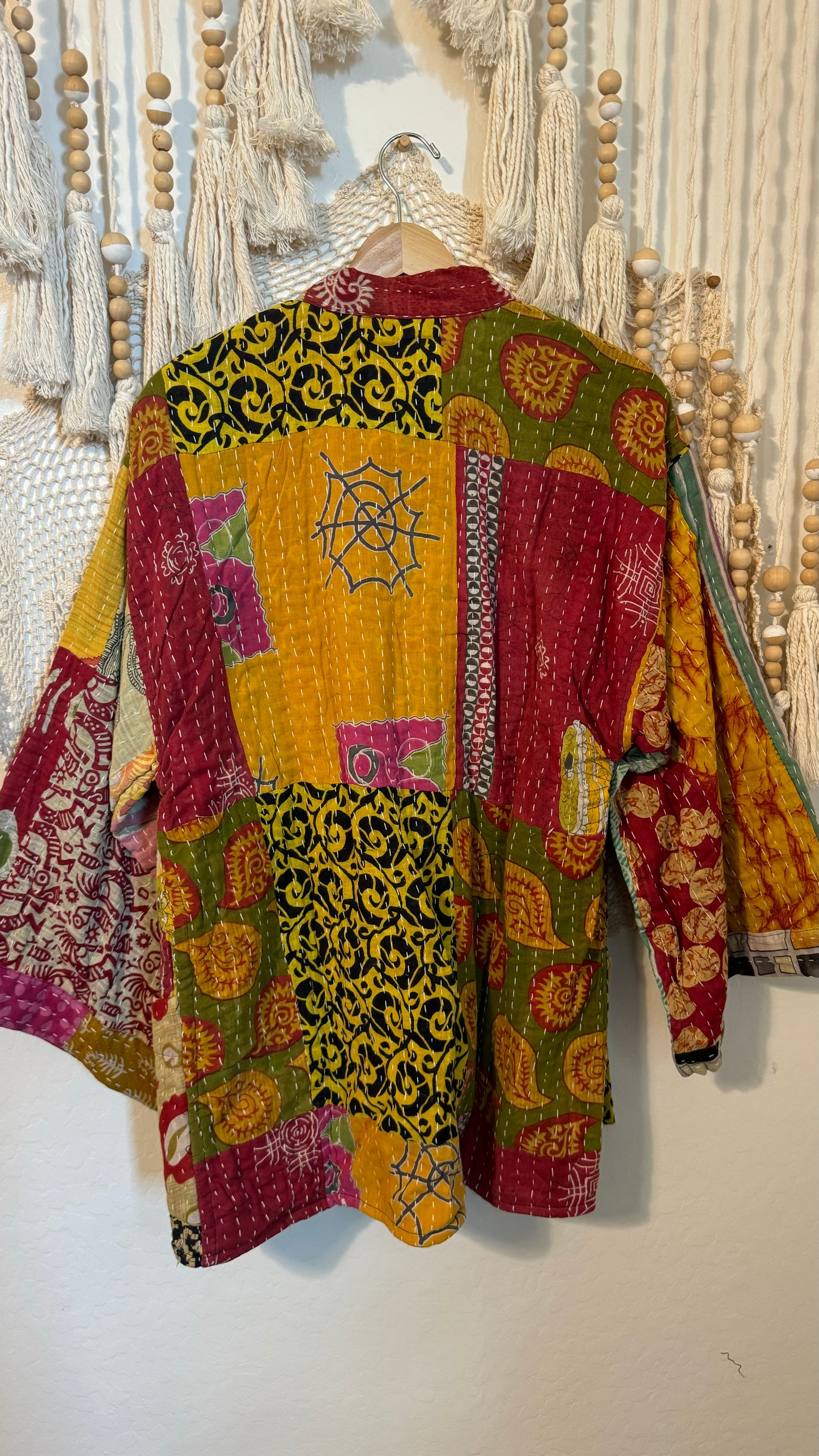 Spirit Weavers Reversible Kantha Kimono Coat 018