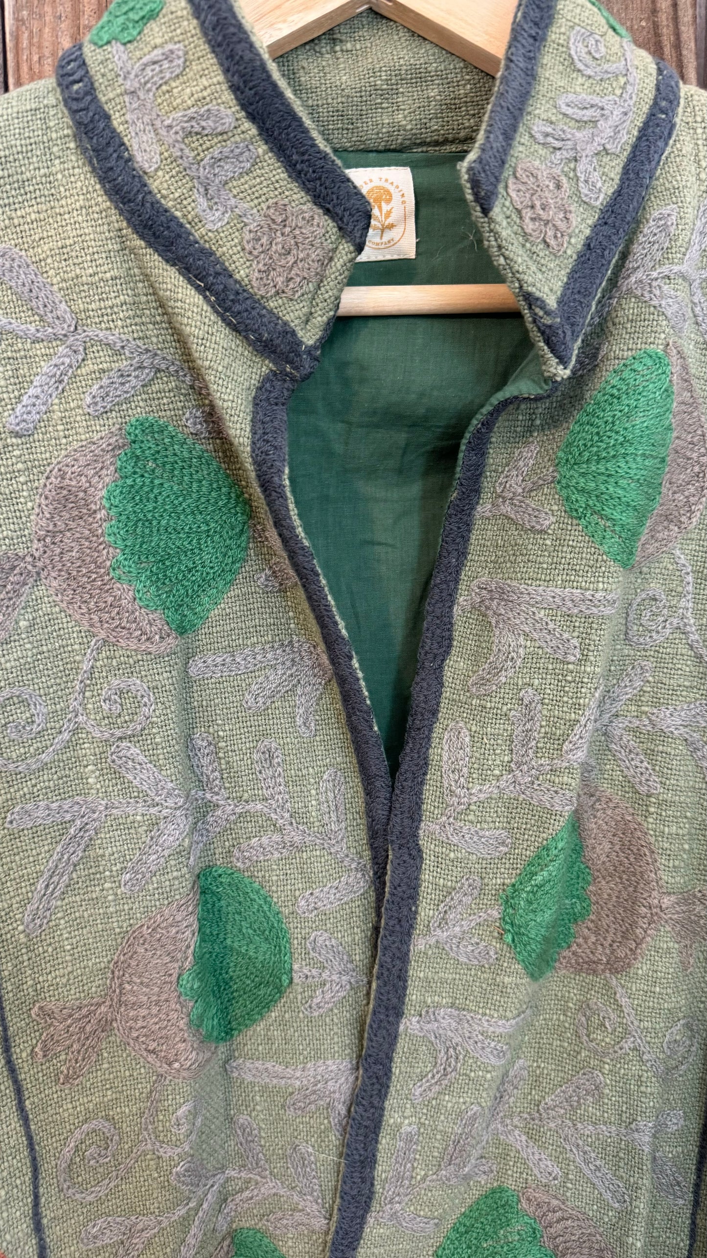 Embroidered Artisan Coat 002 (Olive)