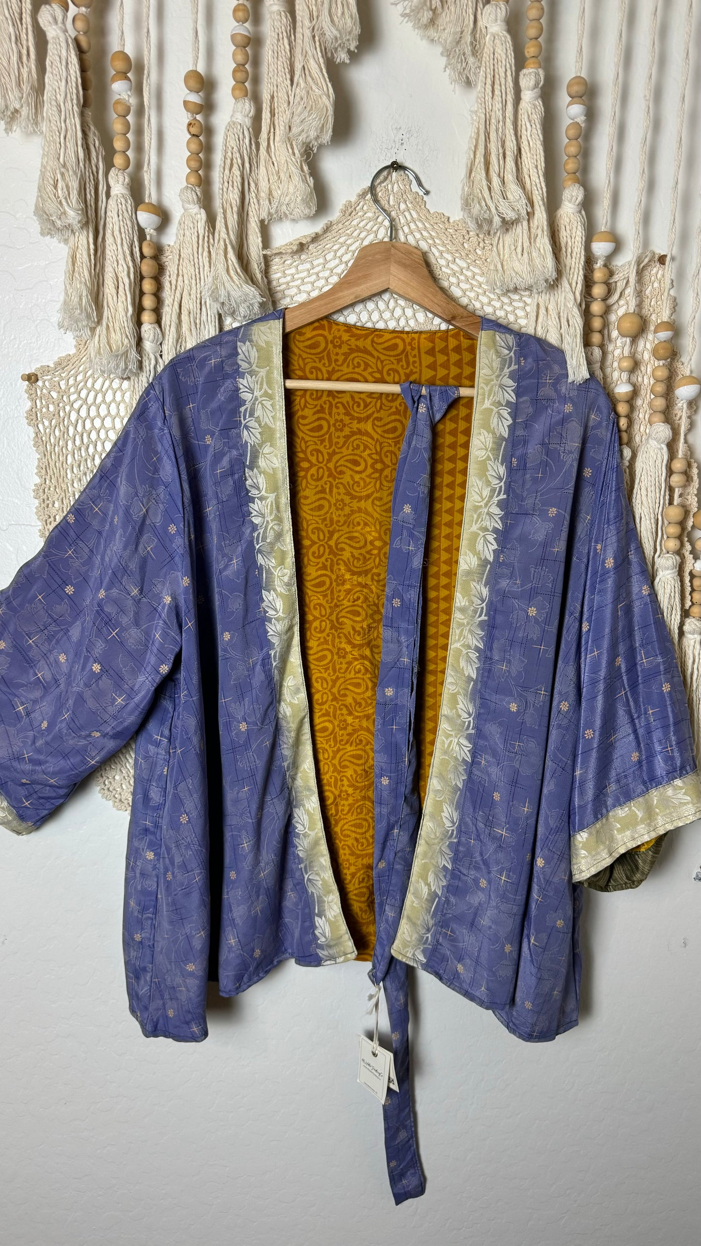 Sari Silk Kimono Reversible Blazer 002