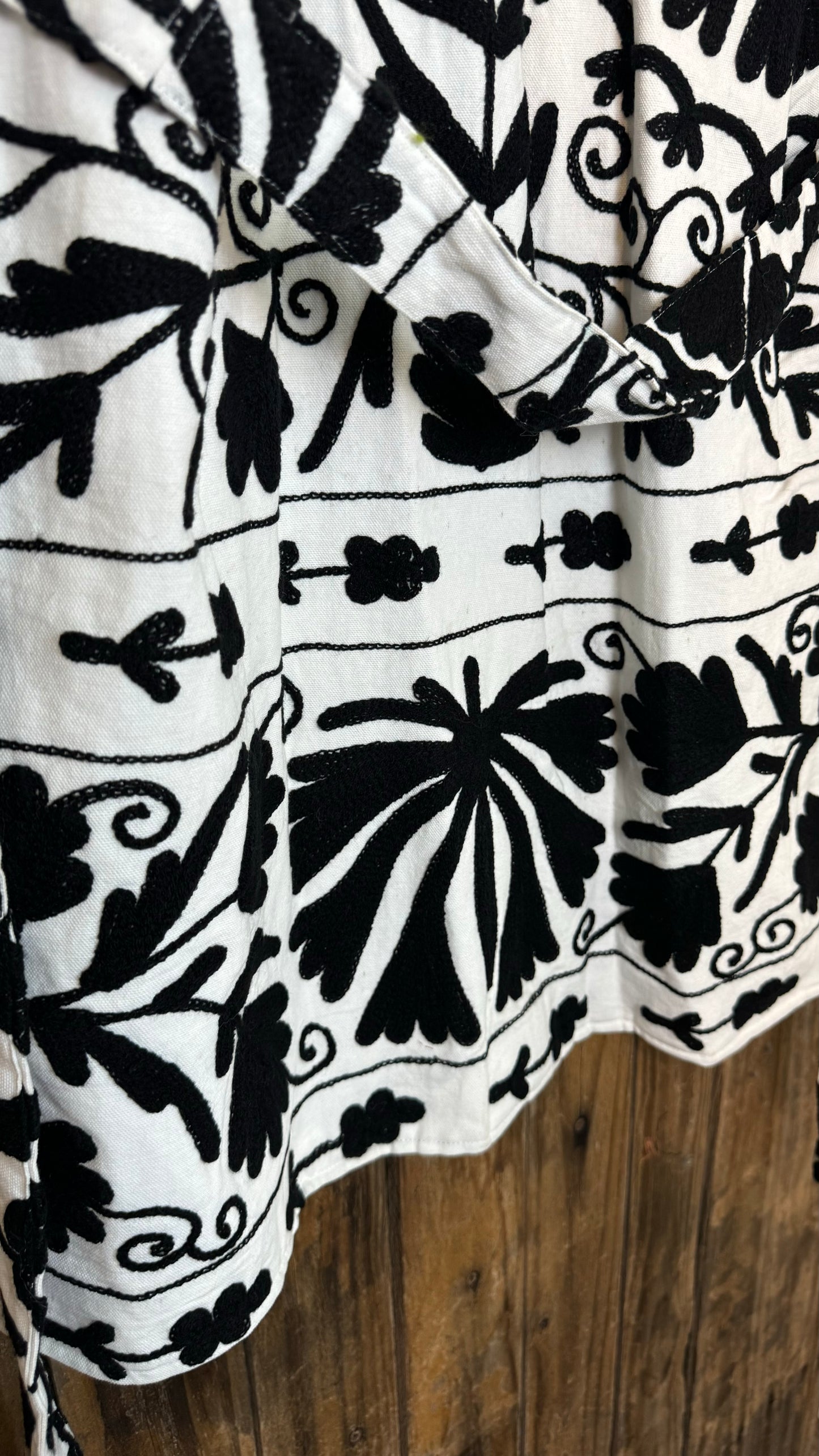 Suzani Artisan Coat 001 (Black and White)