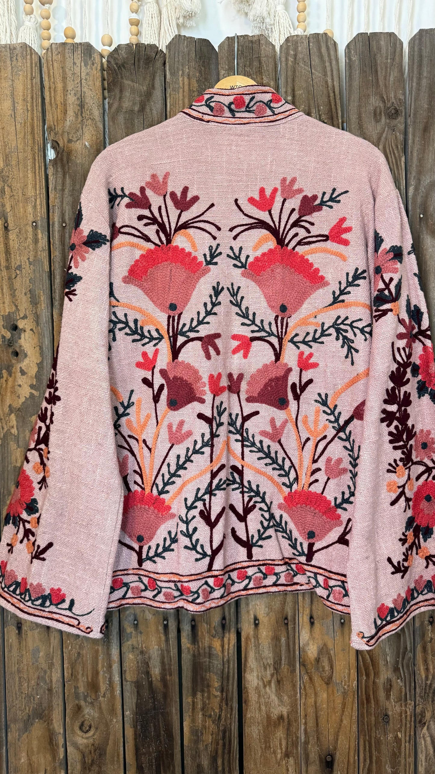 Embroidered Artisan Coat 005 (Blush)