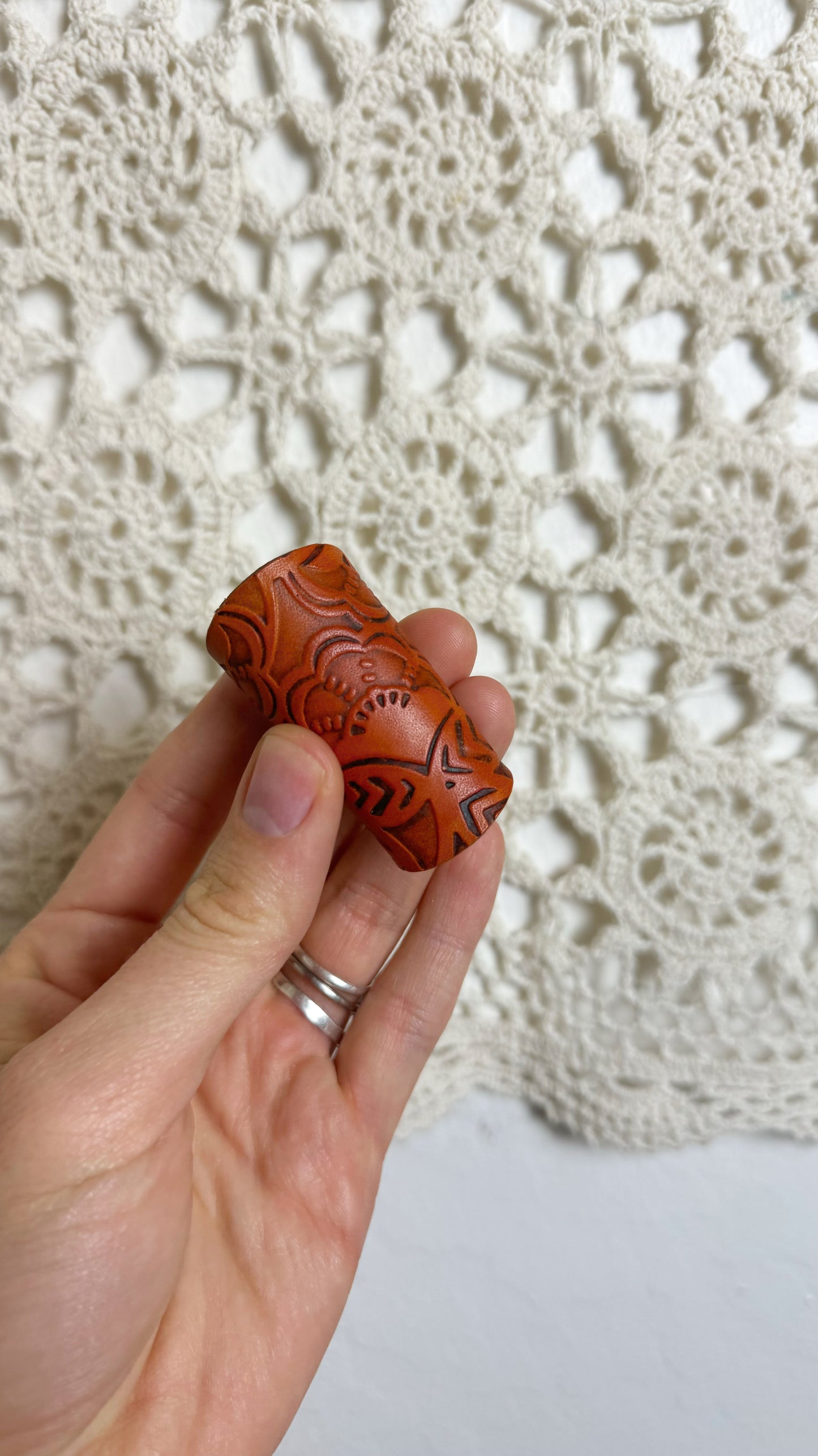 Mandala - Leather Bolo Slide (Snap)