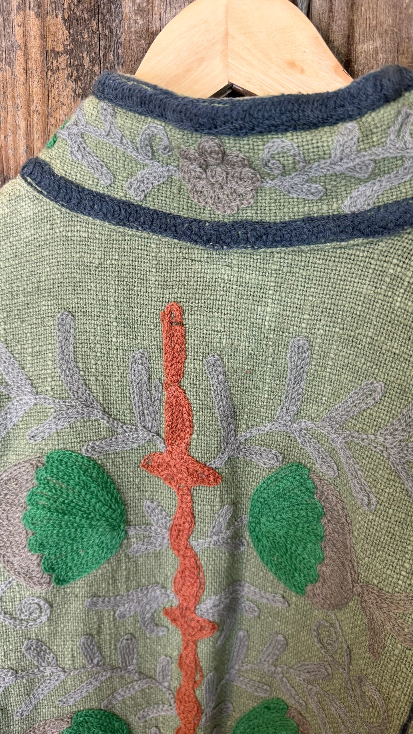 Embroidered Artisan Coat 002 (Olive)