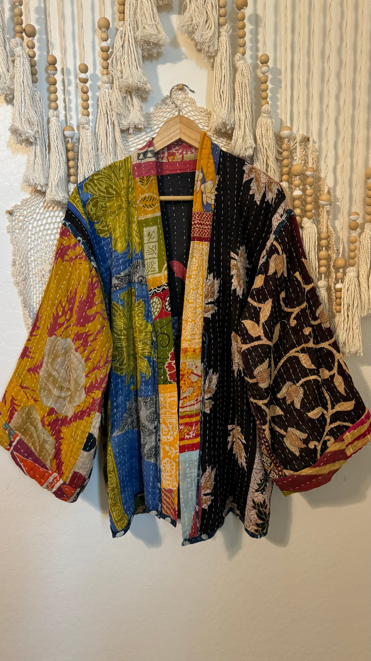 Spirit Weavers Reversible Kantha Kimono Coat 021