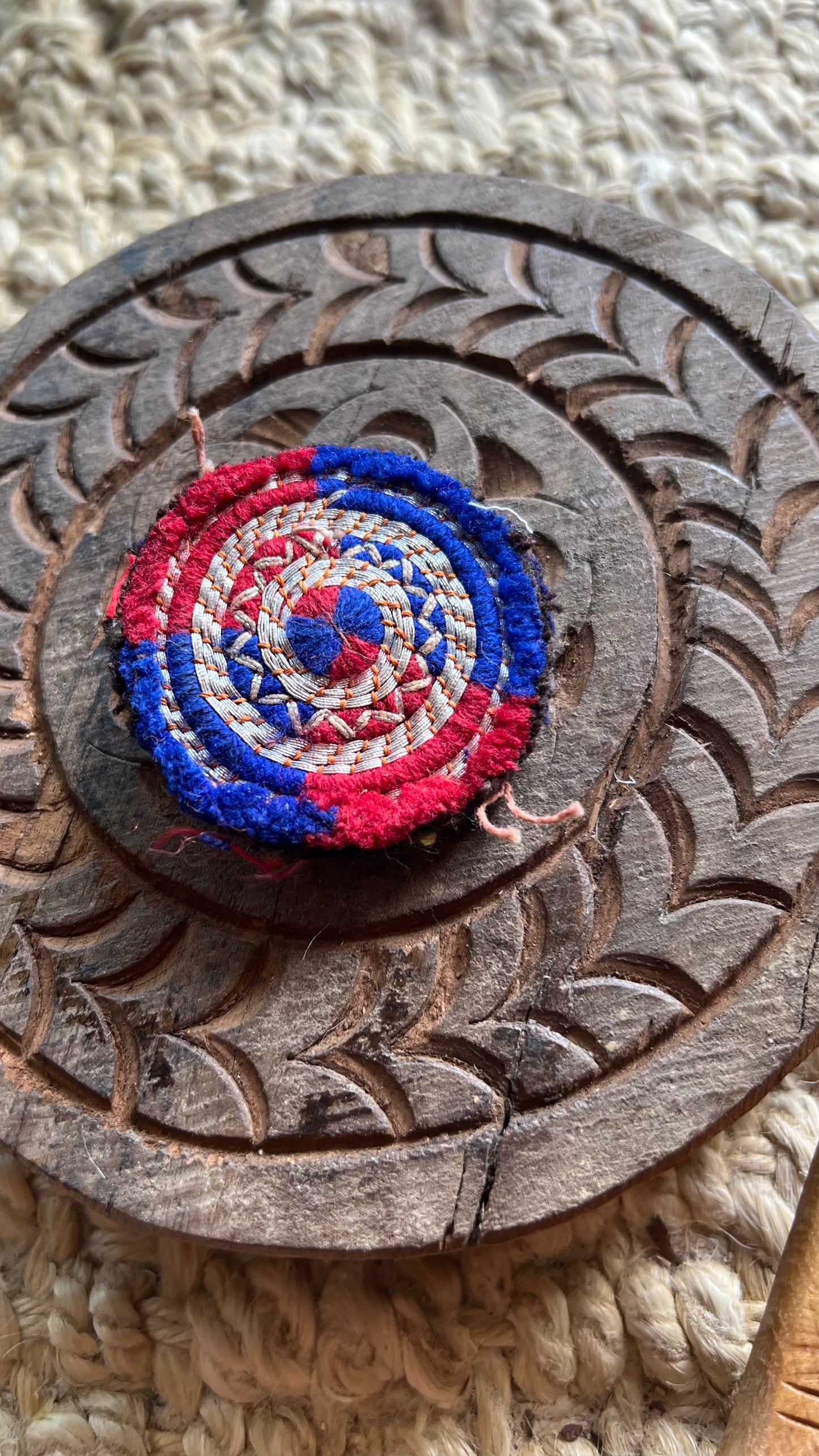 Vintage Beaded Afghani Brooch 018