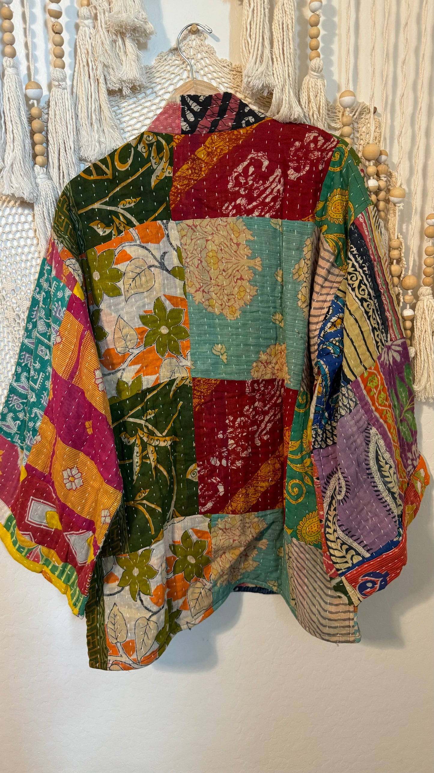 Spirit Weavers Reversible Kantha Kimono Coat 020