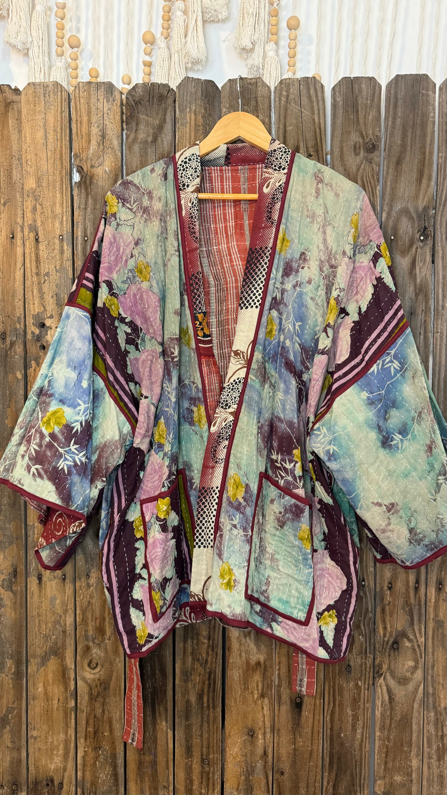 Kantha Reversible Kimono Coat - 006