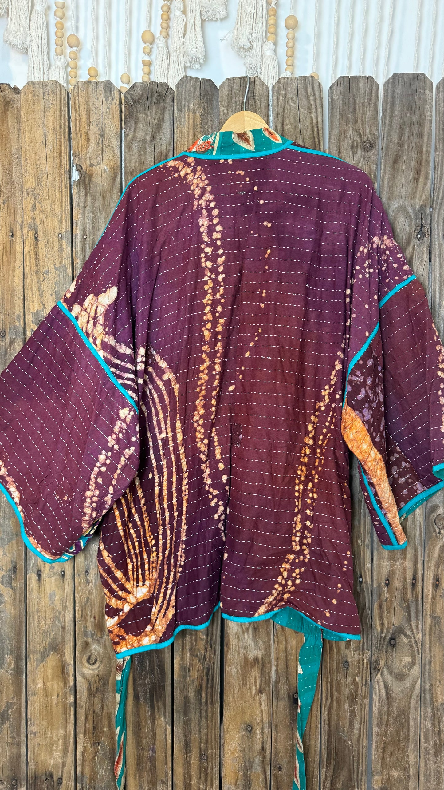 Kantha Reversible Kimono Coat - 023