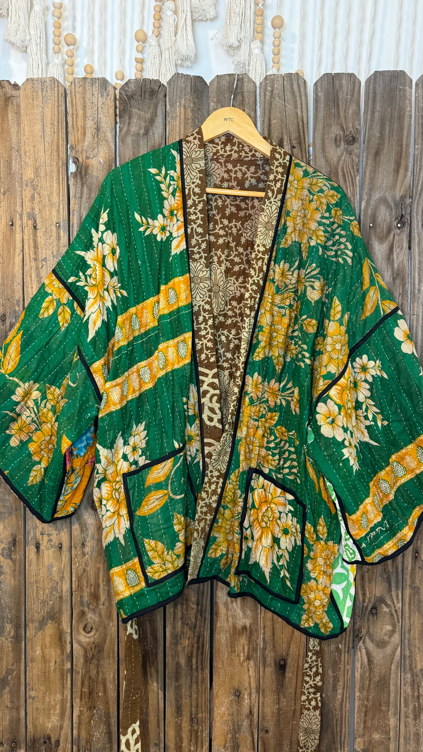 Kantha Reversible Kimono Coat - 005