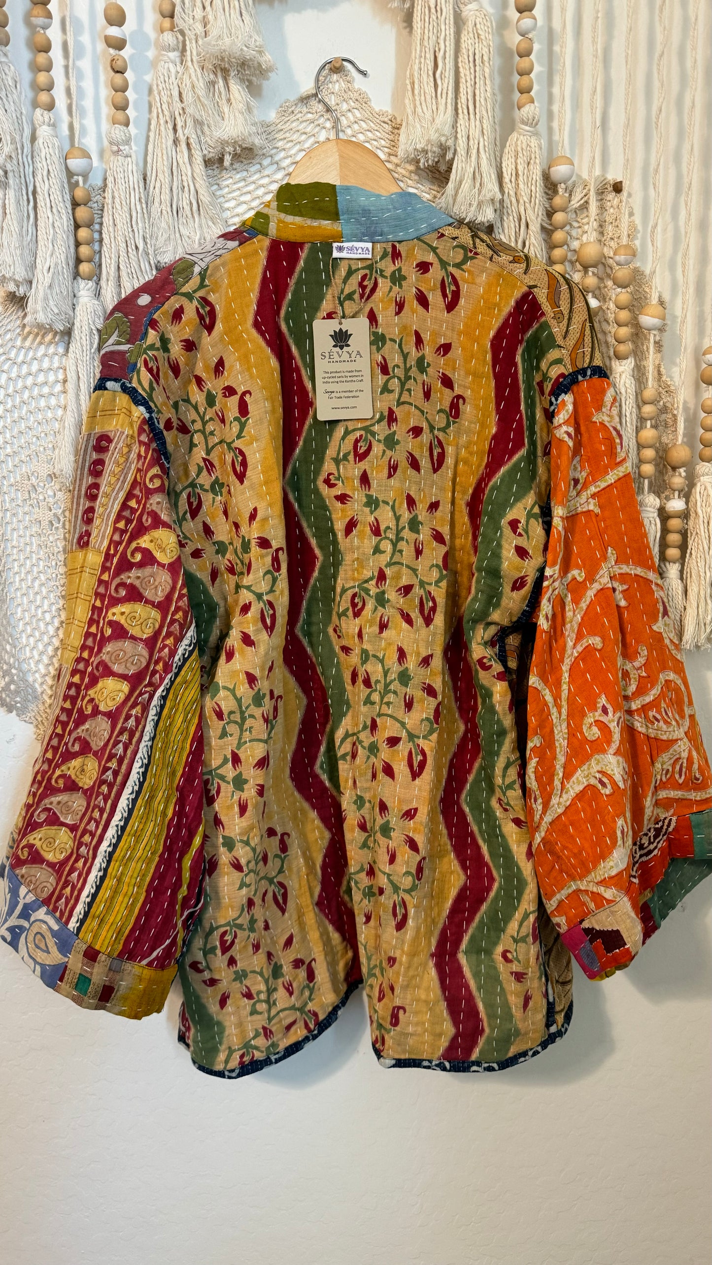 Spirit Weavers Reversible Kantha Kimono Coat 012