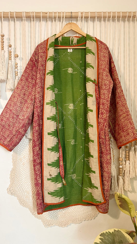 Artisan Kantha Reversible Coat 001