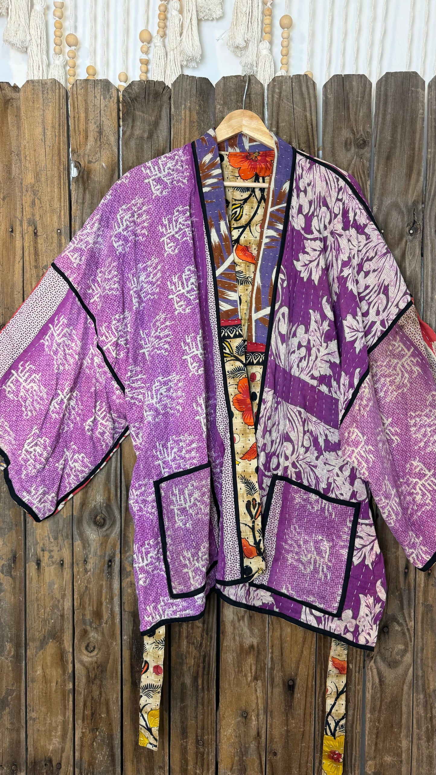 Kantha Reversible Kimono Coat - 032