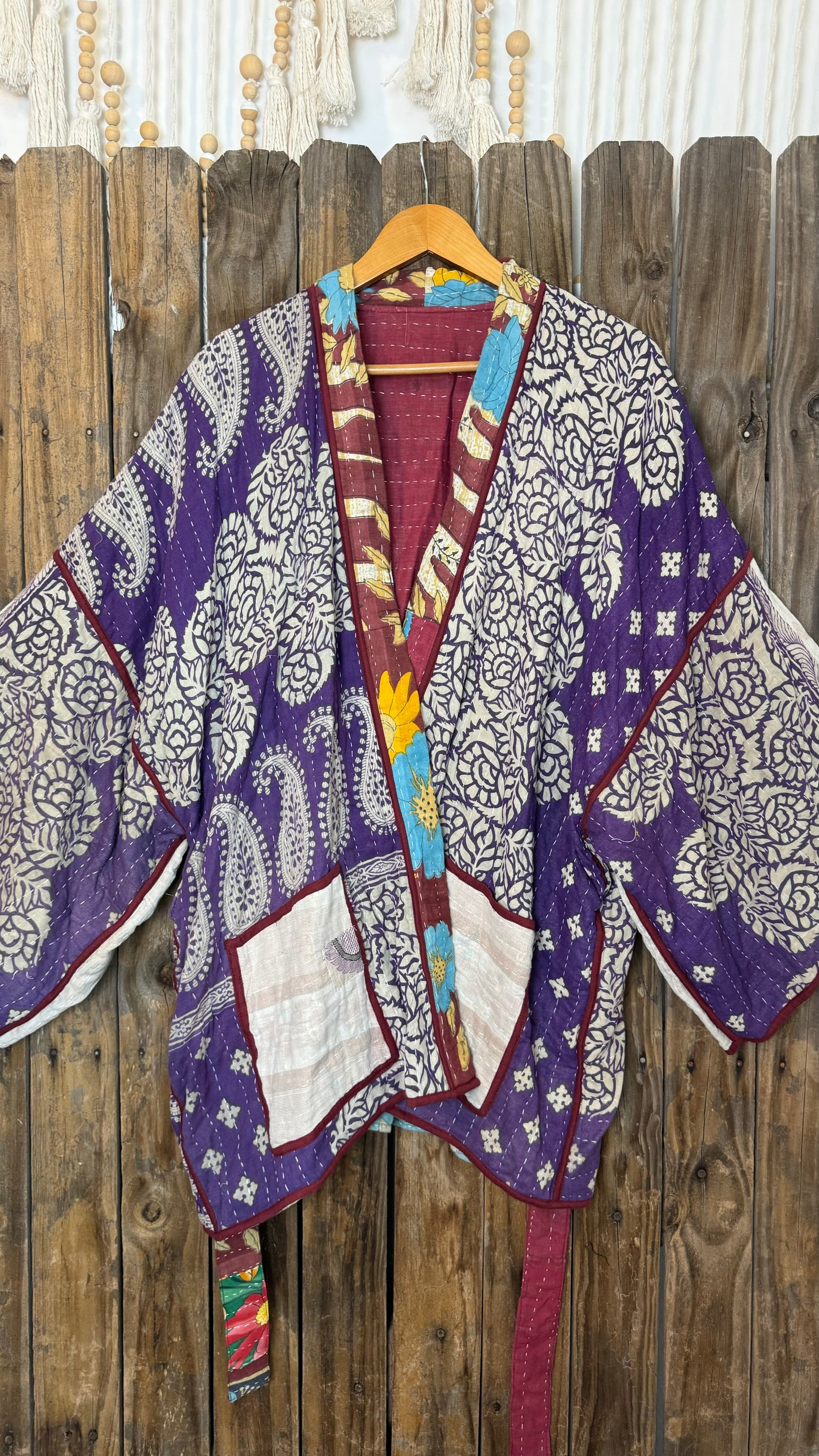 Kantha Reversible Kimono Coat - 038