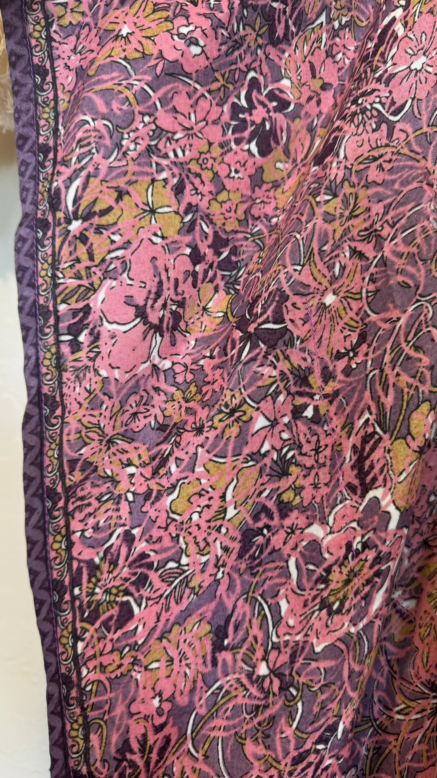 Sari Silk Kaftan Dress 040