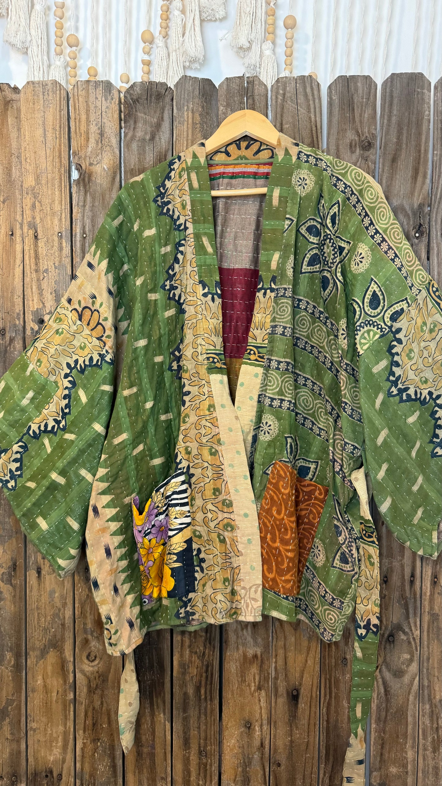 Kantha Reversible Kimono Coat - 030