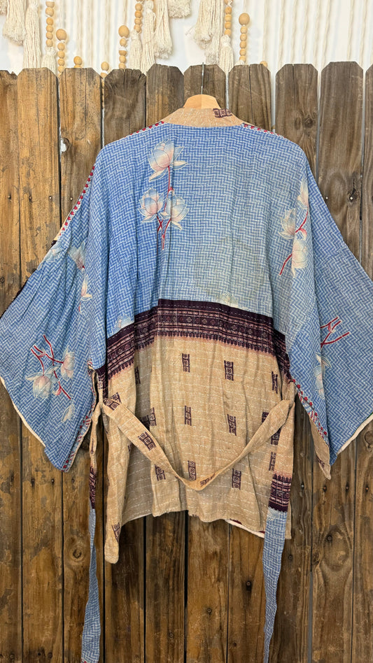 Kantha Reversible Kimono Coat - 013