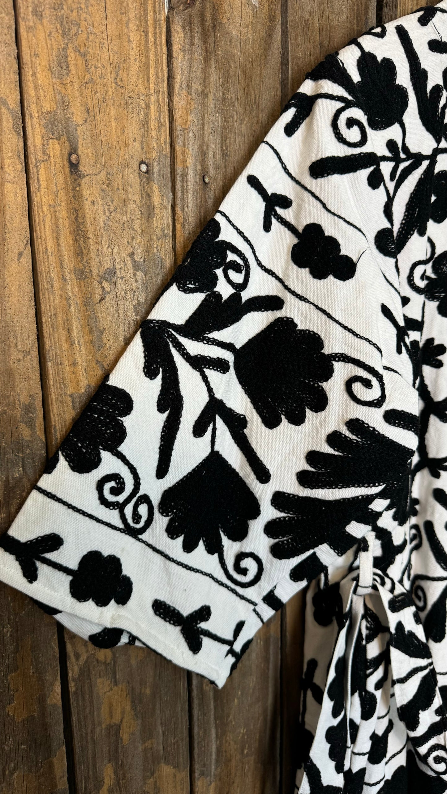 Suzani Artisan Coat 002 (Black and White)