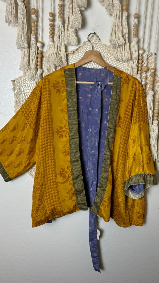 Sari Silk Kimono Reversible Blazer 002