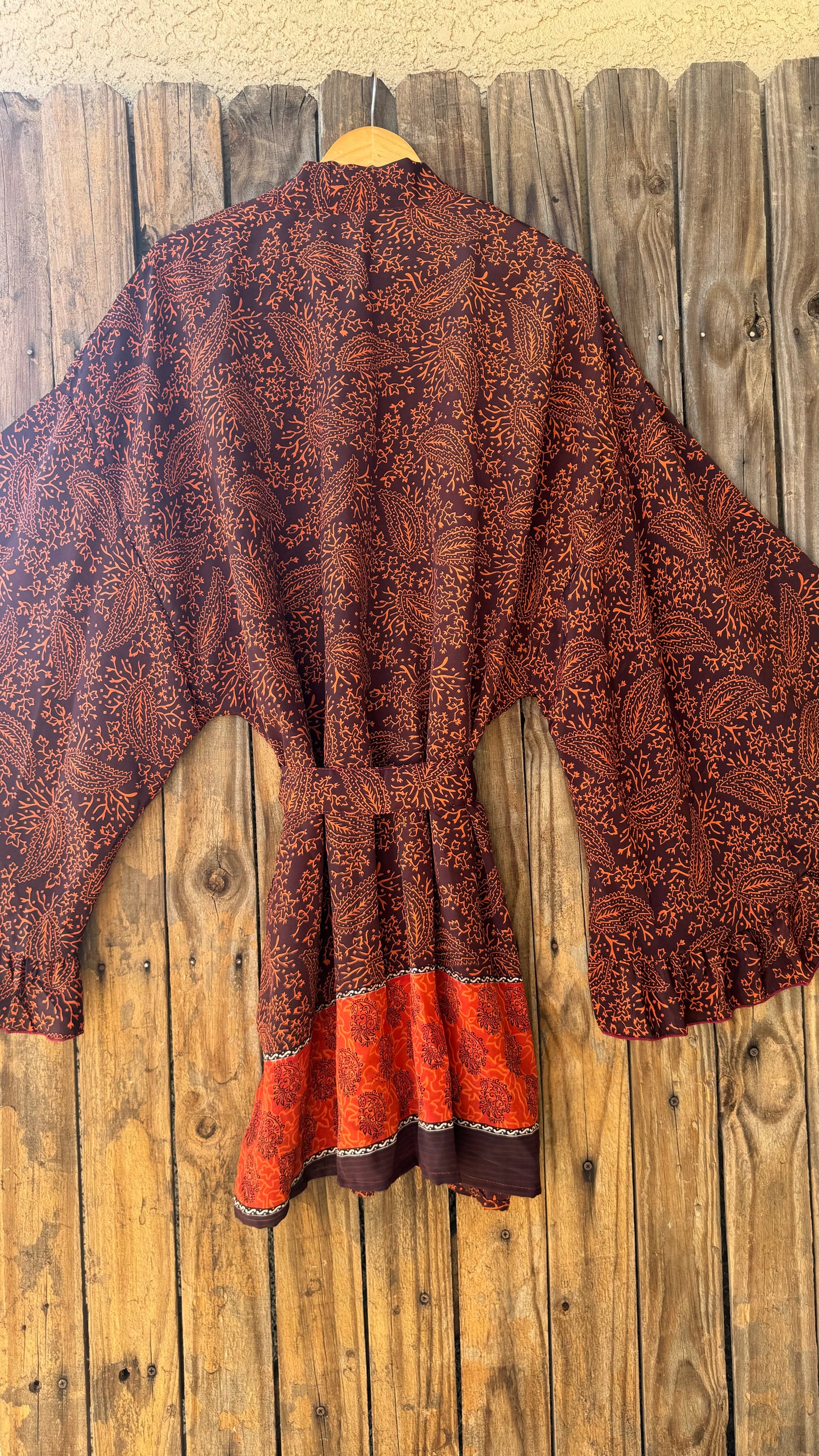 Silk Bell Sleeve Kimono - 008