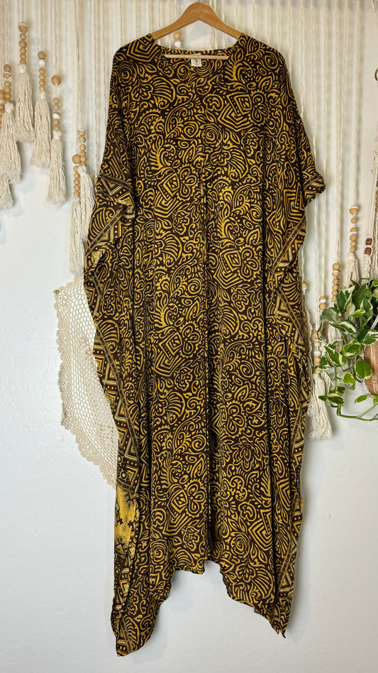 Sari Silk Kaftan Dress 035