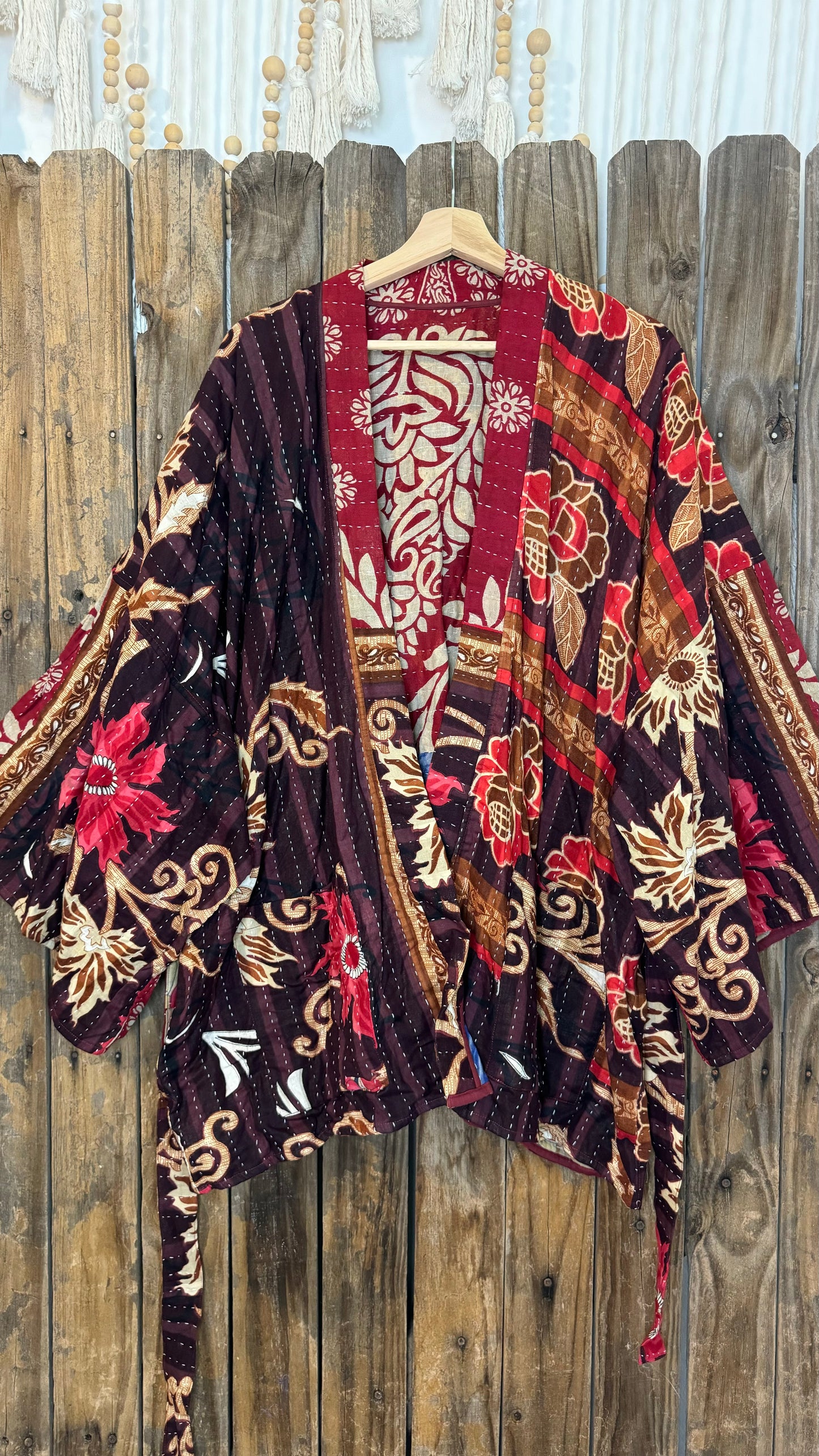 Kantha Reversible Kimono Coat - 009