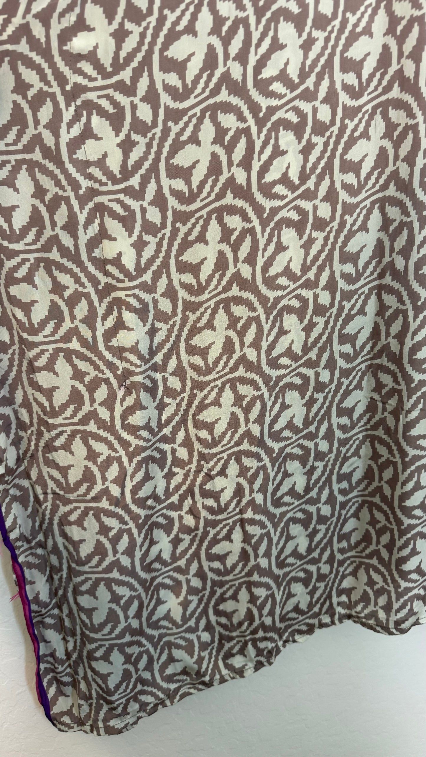 Sari Silk Kaftan Dress 043