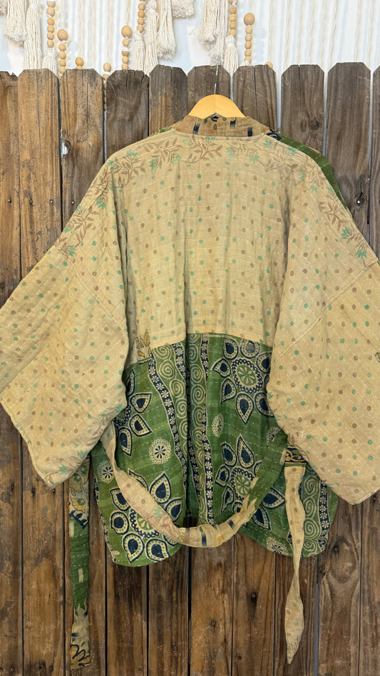 Kantha Reversible Kimono Coat - 030