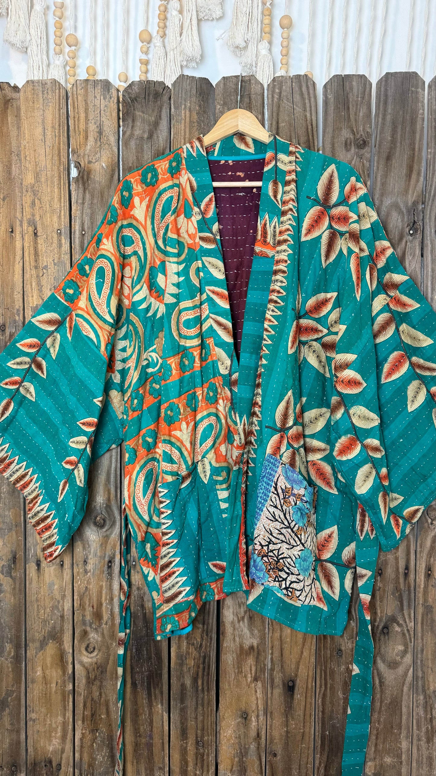 Kantha Reversible Kimono Coat - 023