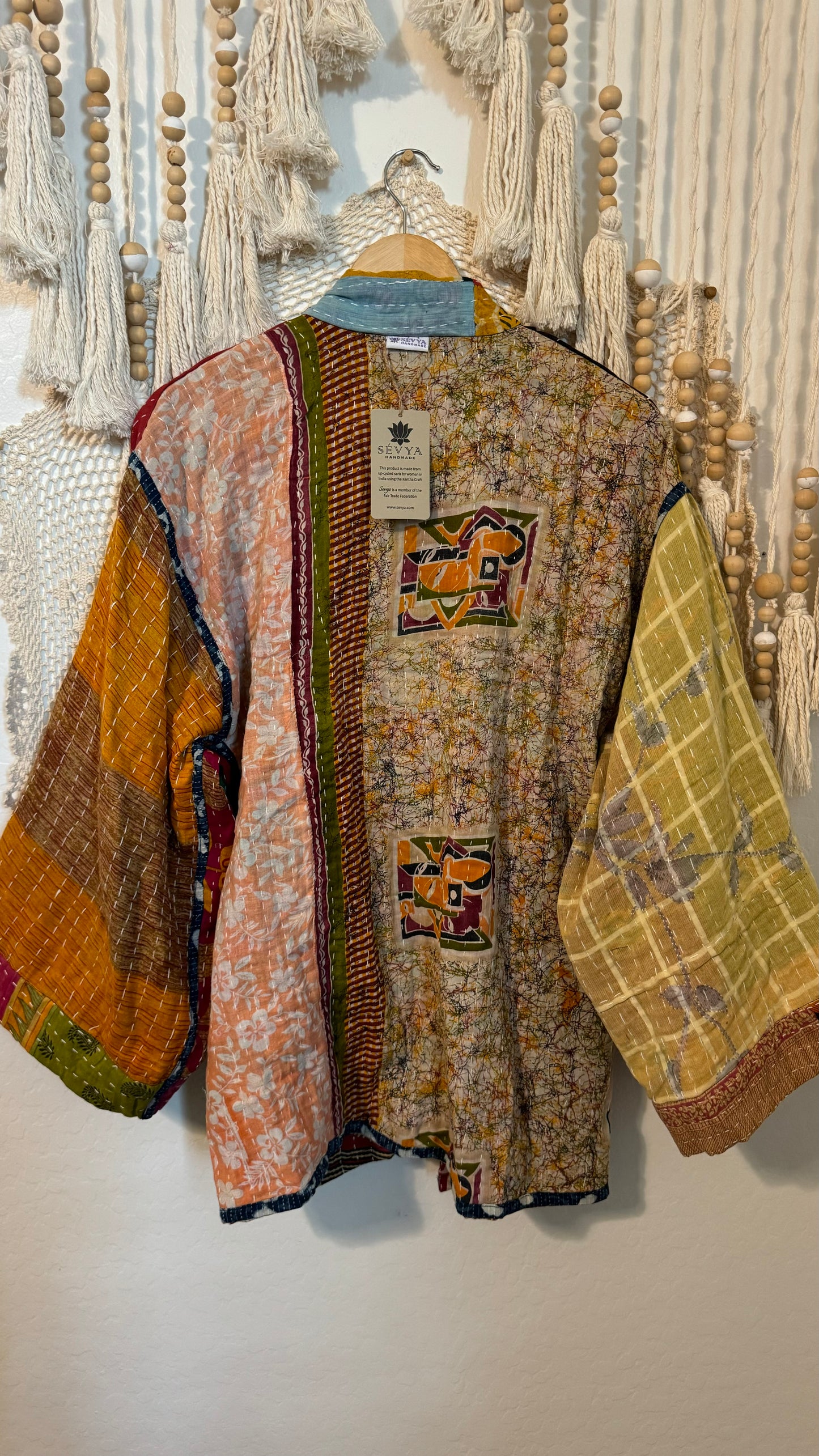 Spirit Weavers Reversible Kantha Kimono Coat 003