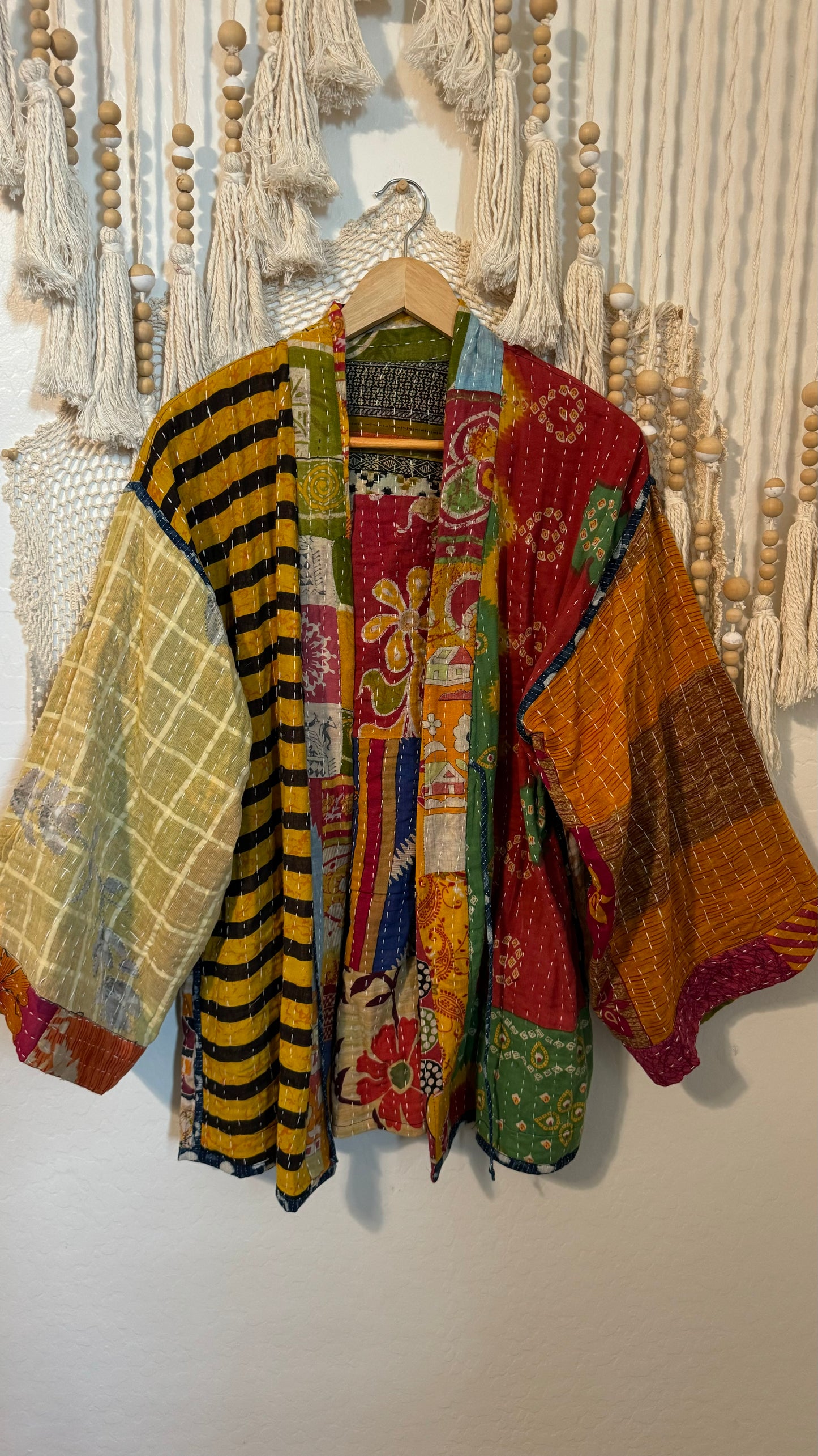 Spirit Weavers Reversible Kantha Kimono Coat 003