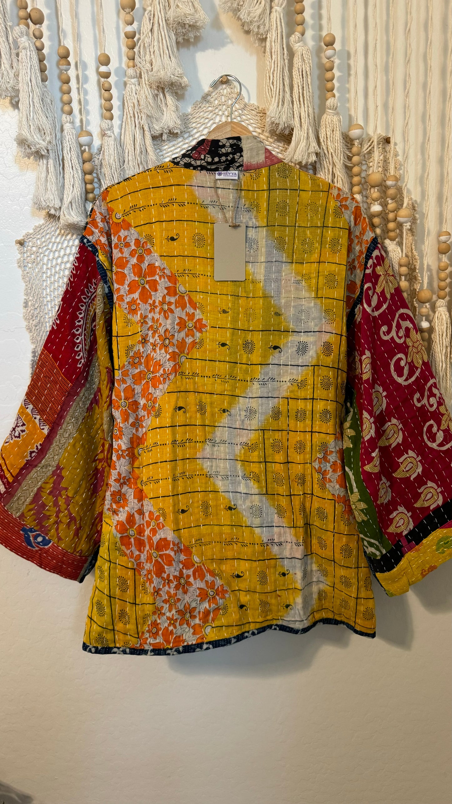 Spirit Weavers Reversible Kantha Kimono Coat 020