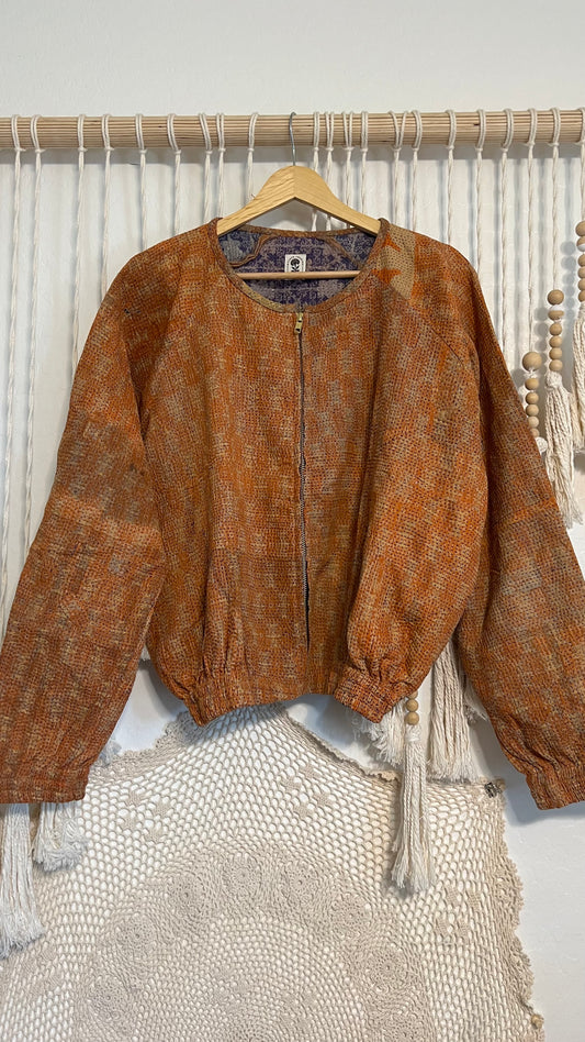 Kantha Bomber Jacket 008 (Small/Medium)