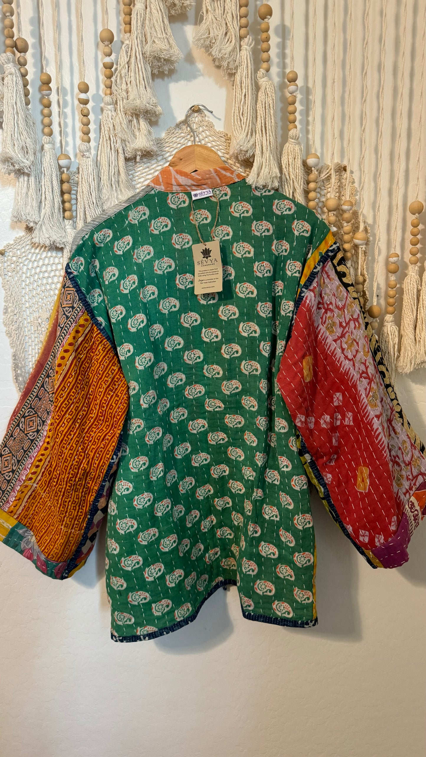 Spirit Weavers Reversible Kantha Kimono Coat 002