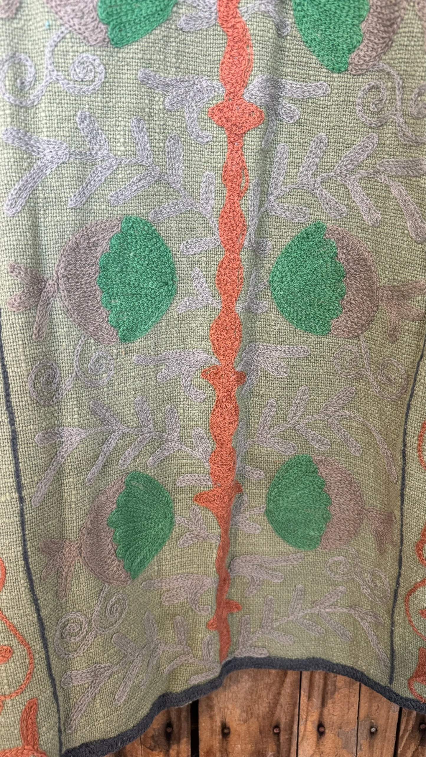 Embroidered Artisan Coat 002 (Olive)