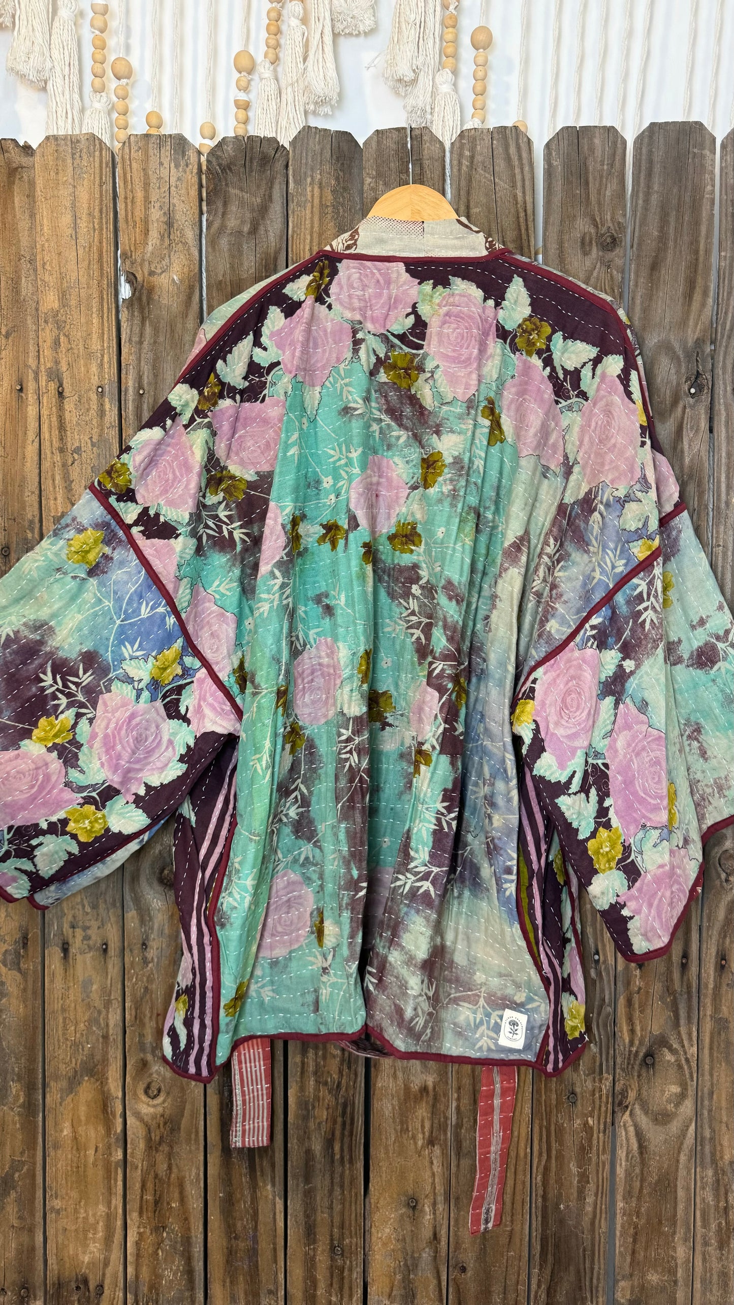 Kantha Reversible Kimono Coat - 006