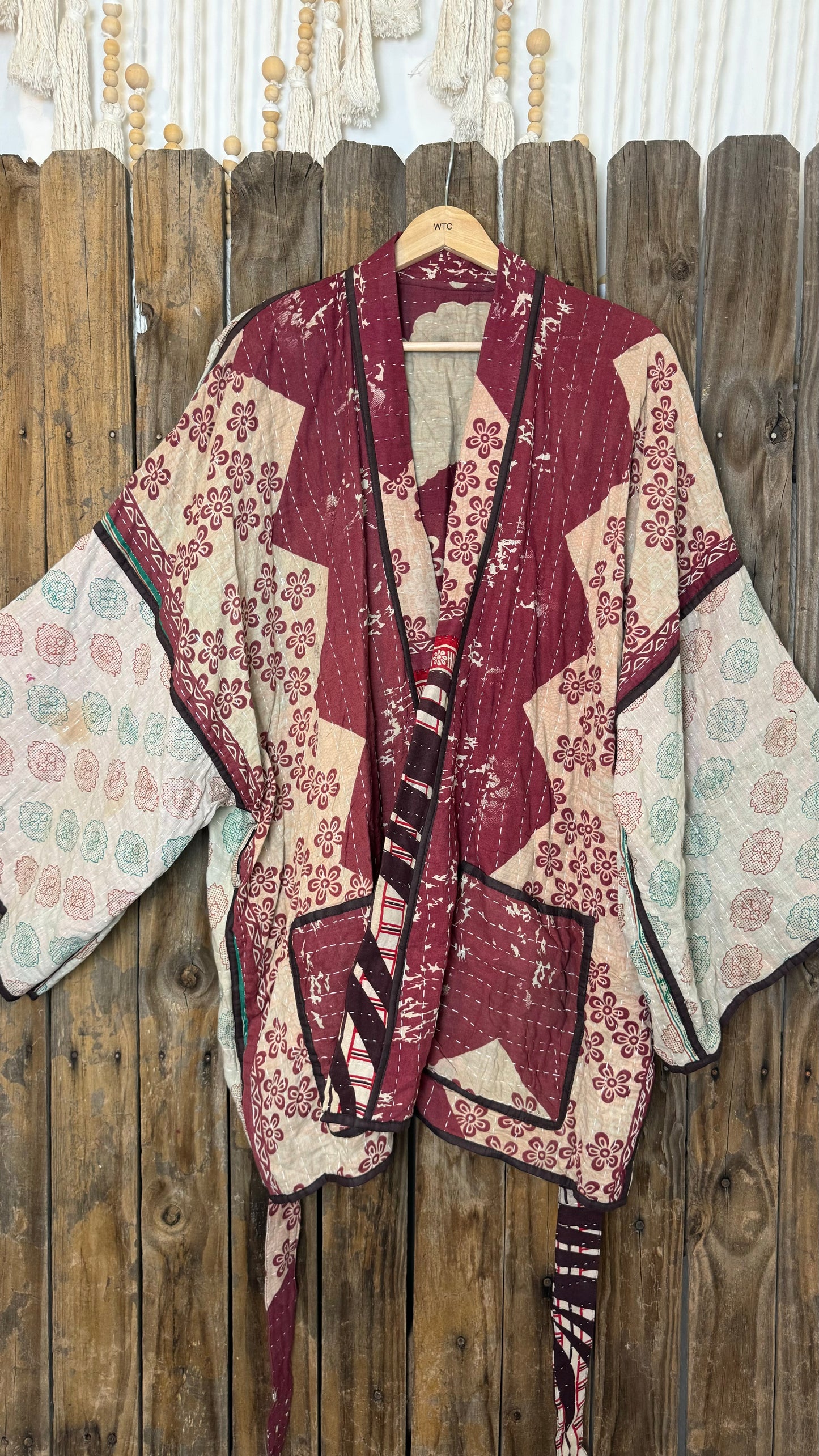 Kantha Reversible Kimono Coat - 008