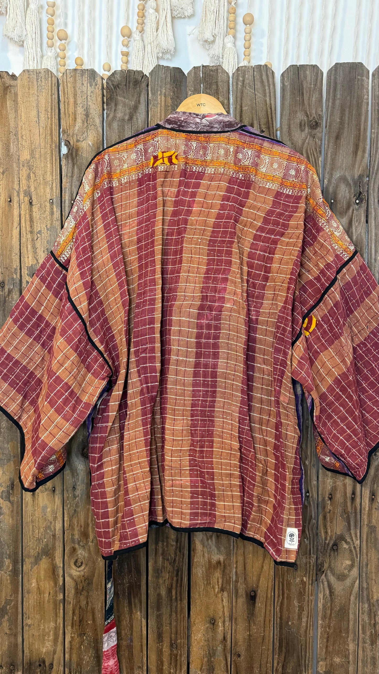 Kantha Reversible Kimono Coat - 019