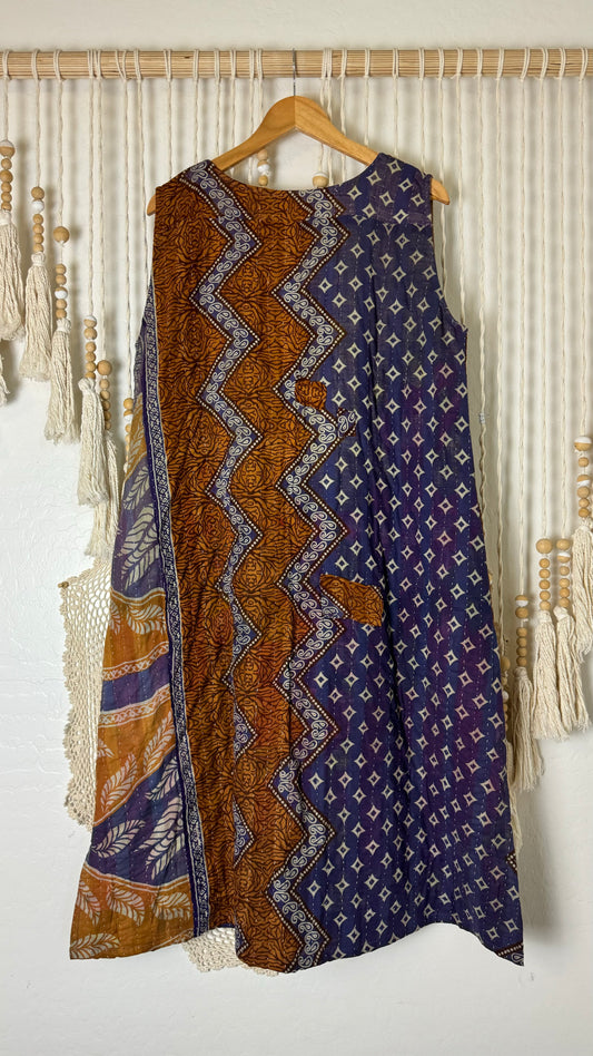 Kantha Tunic Duster Dress 001 M/L