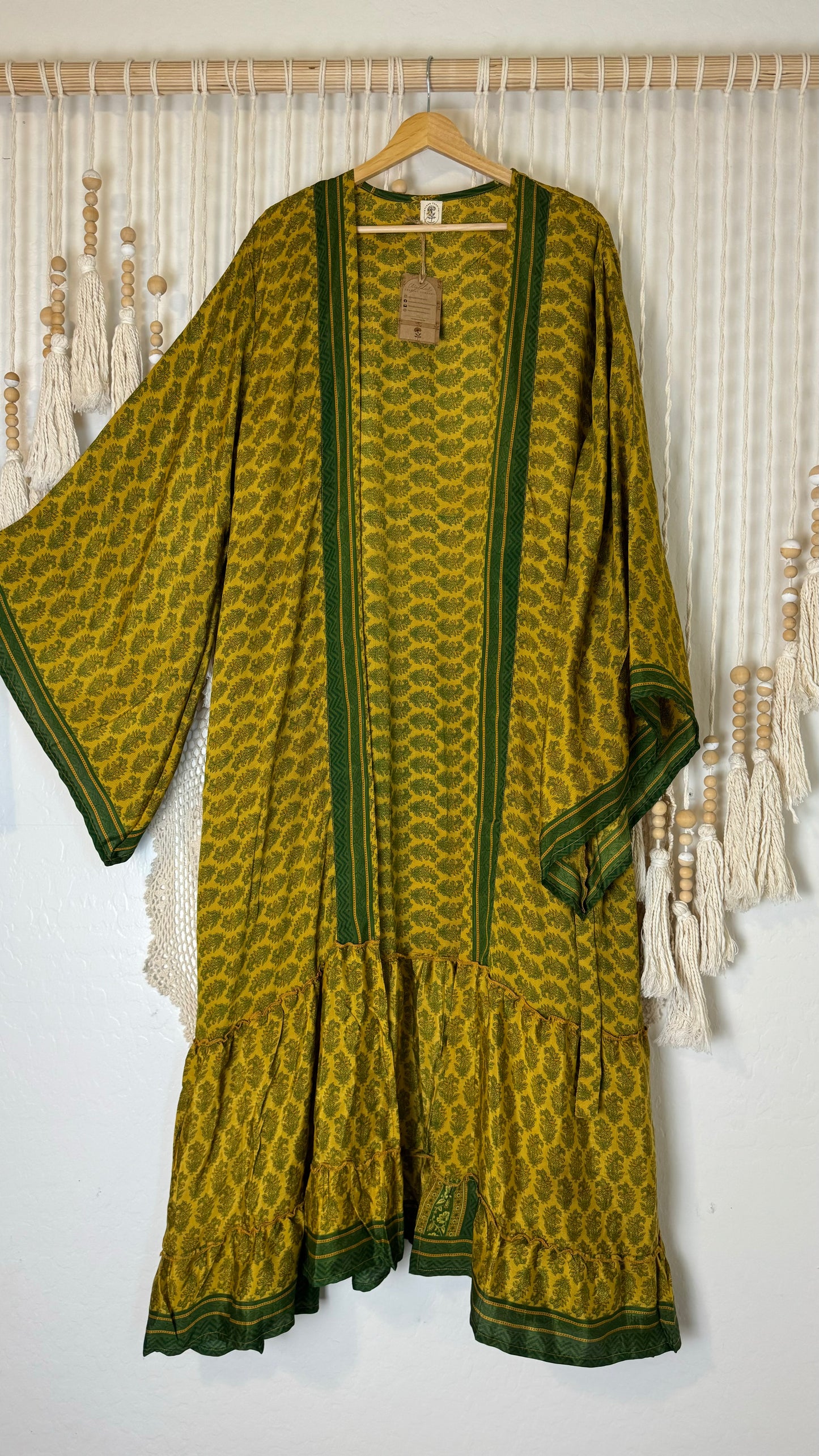 Desert Willow Sari Silk Kimono (Long) 057