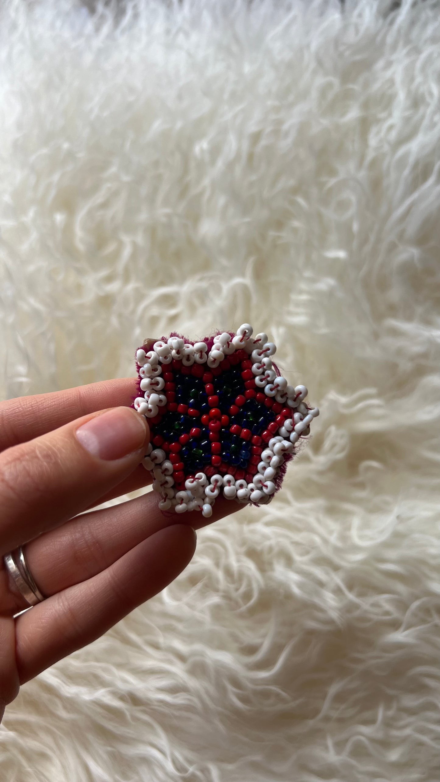 Vintage Beaded Afghani Brooch 019