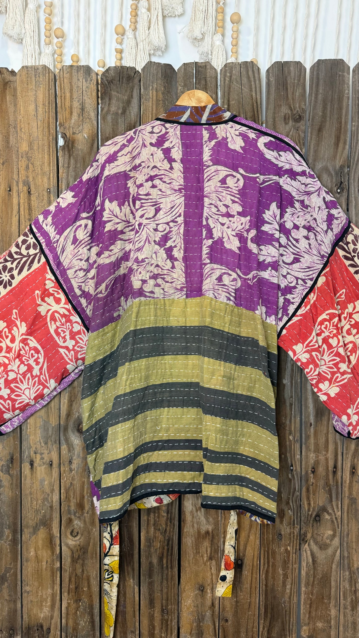 Kantha Reversible Kimono Coat - 032