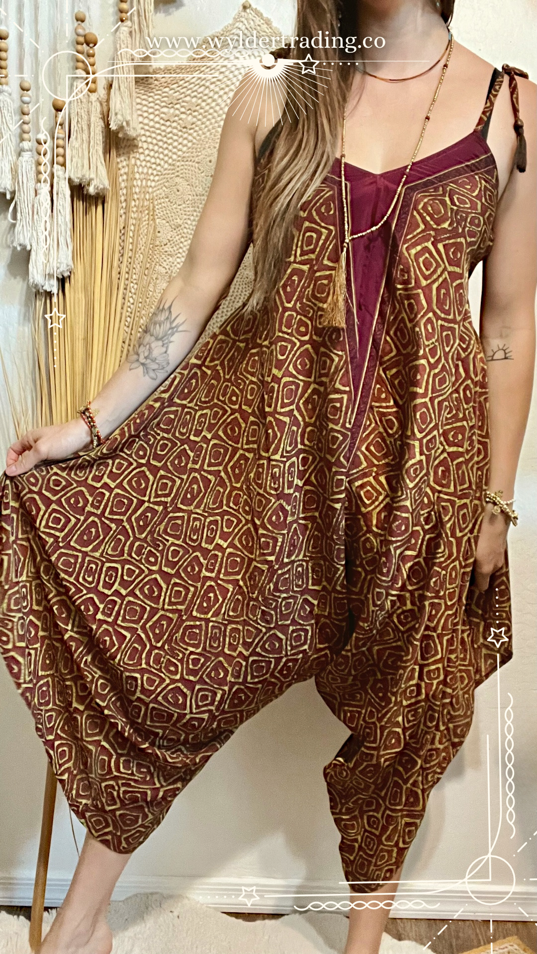 Bohemian Silk Jumpsuit 008 (S/M)