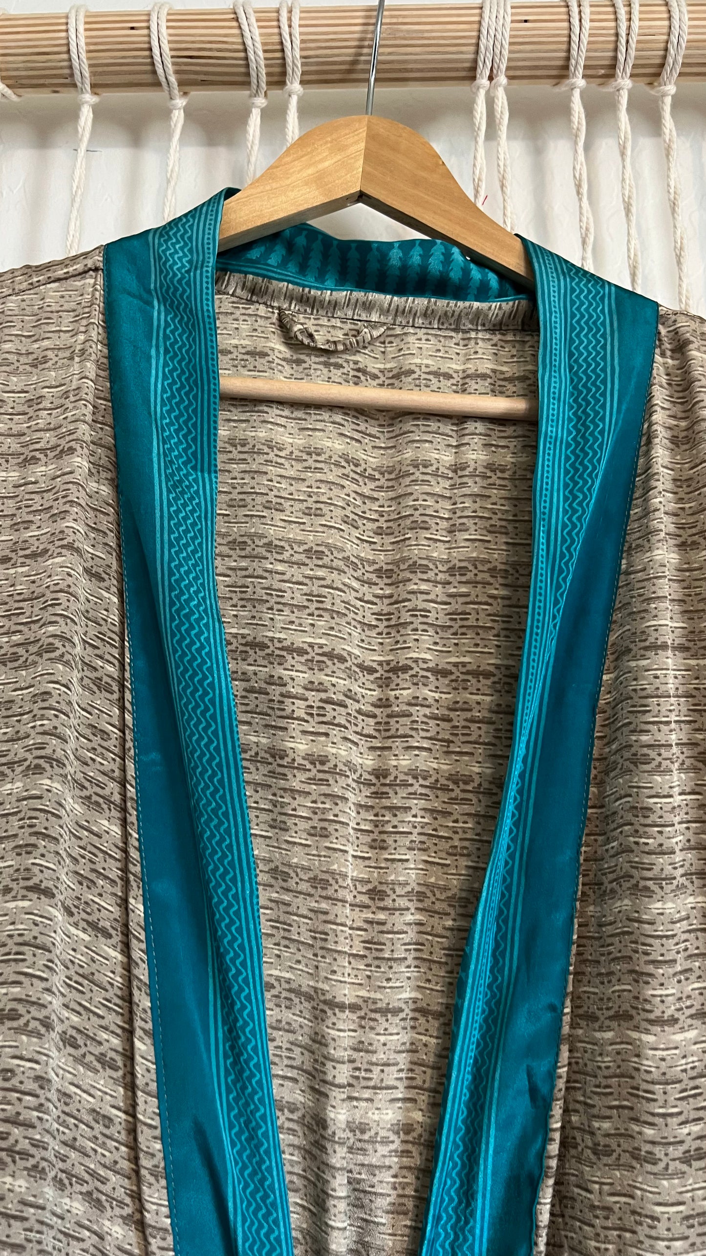 Original Sari Silk Kimono (Long) 004