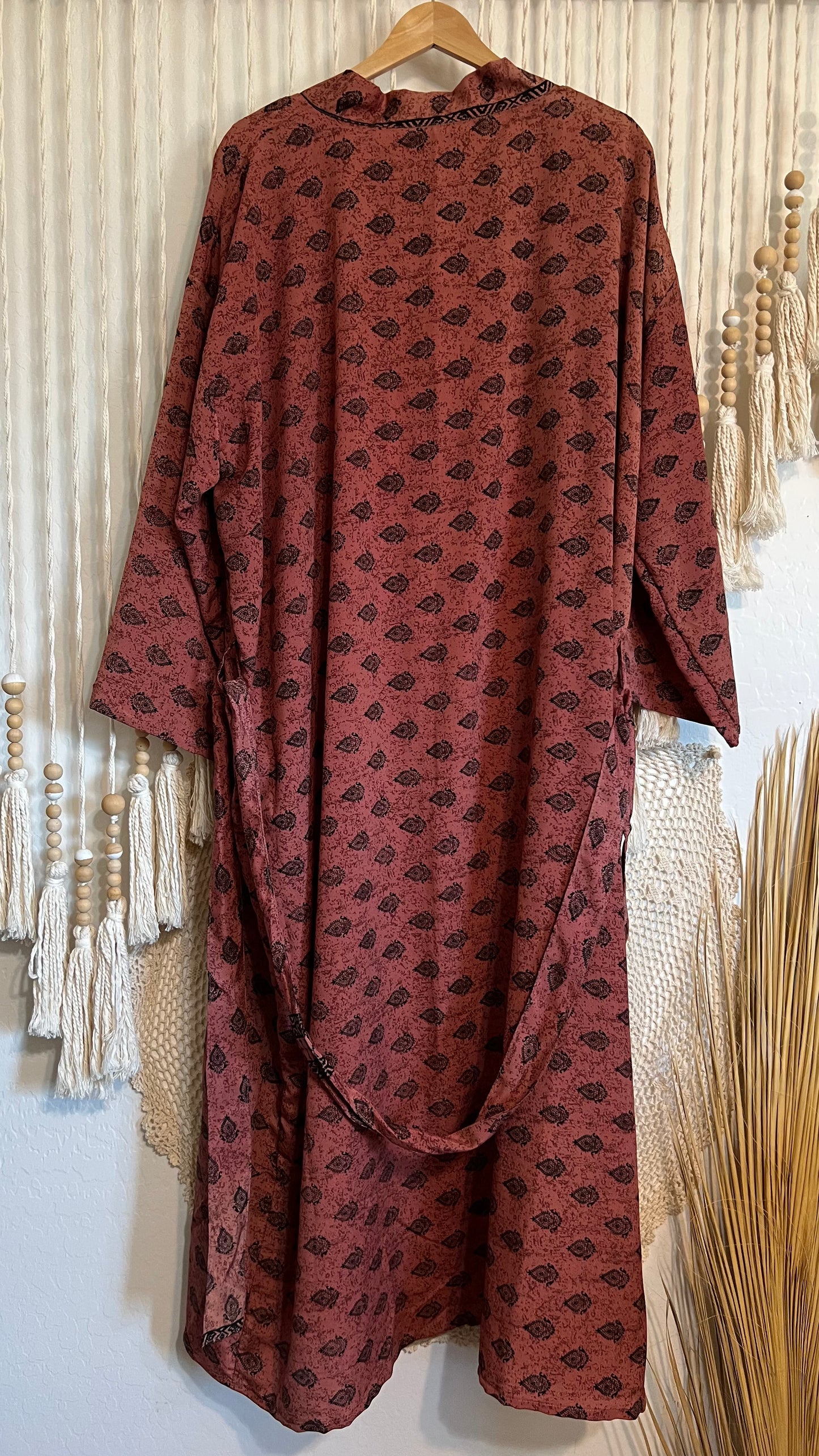 Original Sari Silk Kimono (Long) 008