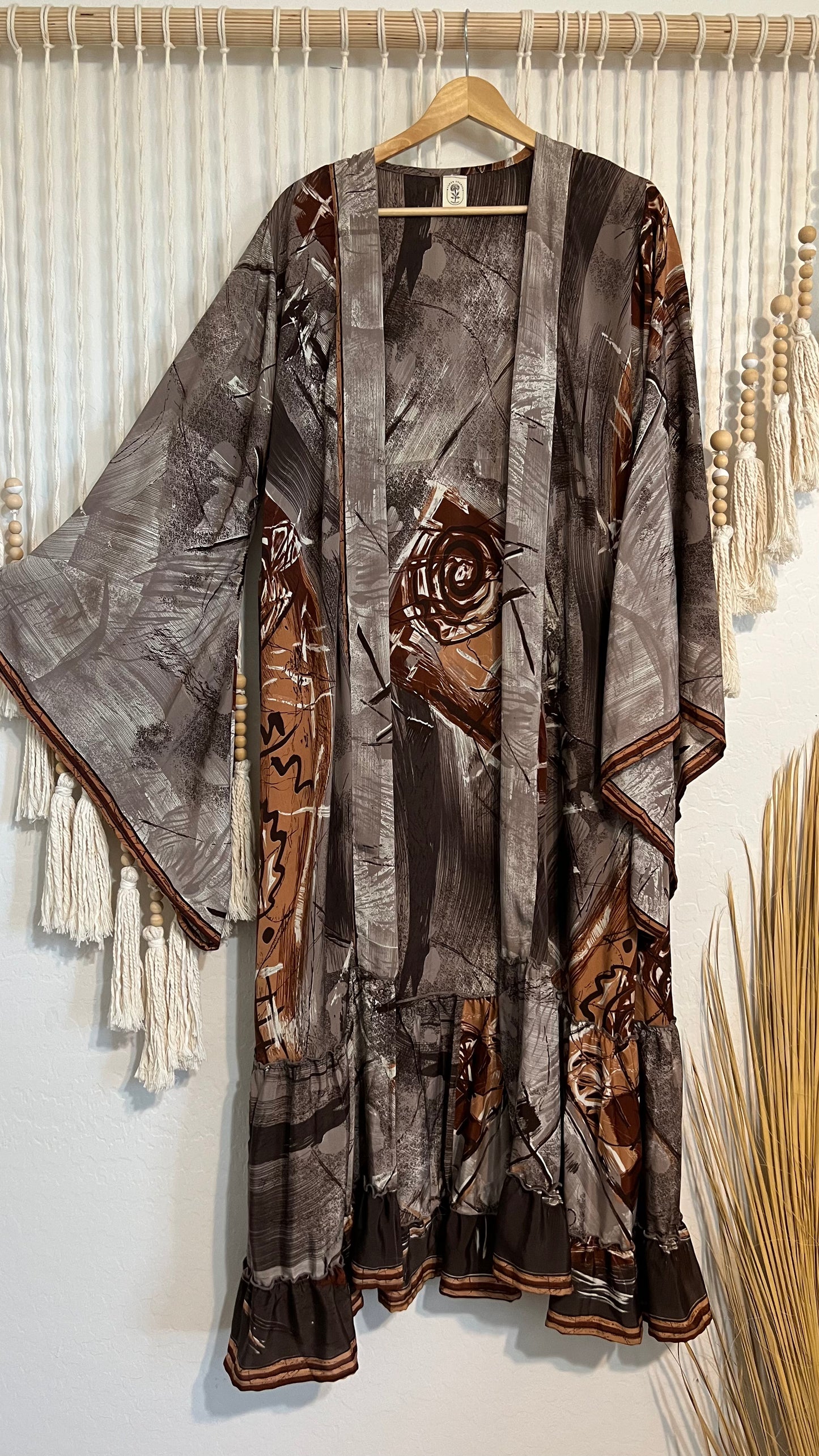 Desert Willow Sari Silk Kimono (Long) 031