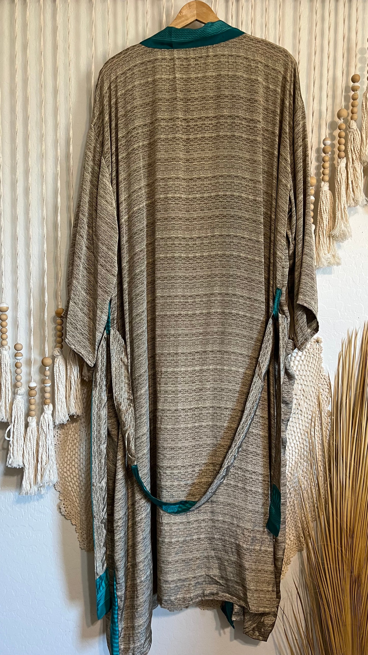 Original Sari Silk Kimono (Long) 004